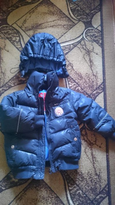 Лот: 6103905. Фото: 1. Пуховик синий Sela (2-3года). Верхняя одежда