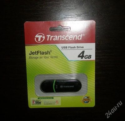 Лот: 2852499. Фото: 1. Flash Transcend 4 Gb USB 2.0. USB-флеш карты