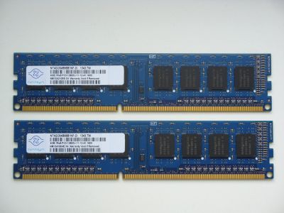 Лот: 13137632. Фото: 1. 8Gb (2 x 4Gb) Nanya 1Rx8 PC3-12800... Оперативная память