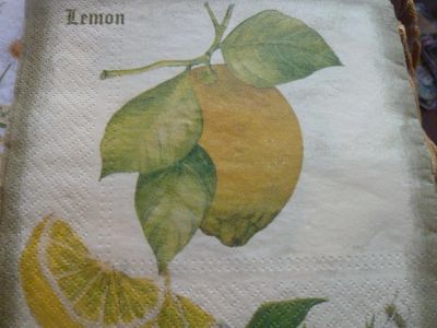 Лот: 9995928. Фото: 1. Салфетка Lemon. Декупаж