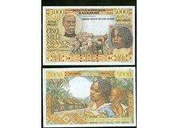 Лот: 18355237. Фото: 1. Мадагаскар 5000 франков ПРЕСС... Африка