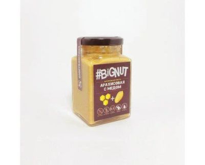 Лот: 15180308. Фото: 1. Арахисовая паста #Bignut с Медом... Диетическое питание