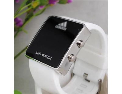 Лот: 4970251. Фото: 1. Часы Adidas LED watch (белый). Подарки на 8 марта