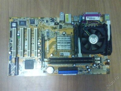 Лот: 1166816. Фото: 1. Комплект Asus P4B533-X+ Celeron... Материнские платы