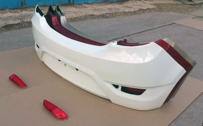 Лот: 13915189. Фото: 1. Бампер задний Hyundai Solaris... Кузов