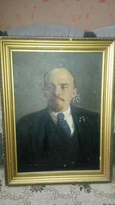Лот: 4991296. Фото: 1. картина портрет Ленина. Картины, гравюры