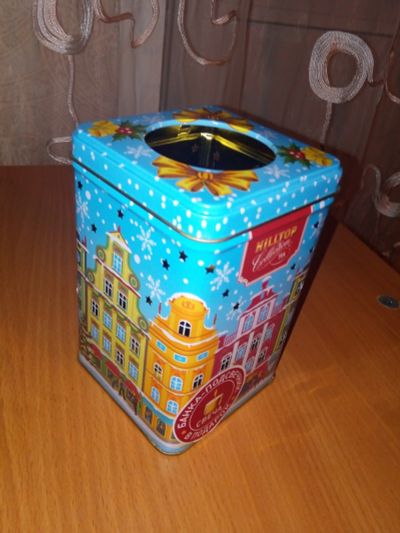Лот: 12311374. Фото: 1. банка-подсвечник из-под чая. Контейнеры, банки