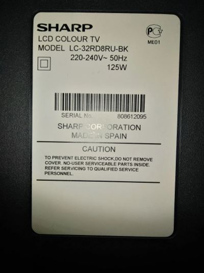 Лот: 16333592. Фото: 1. Телевизор неисправный SHARP LC-32RD8RU. Телевизоры
