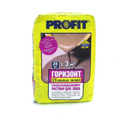 Лот: 6873659. Фото: 1. Profit Горизонт. Пол самовыравнивающийся... Смеси, шпатлевки, цемент