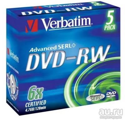 Лот: 13484285. Фото: 1. Продам диски DVD-RW 4,7 GB Verbatim... CD, DVD, BluRay