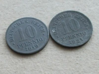 Лот: 19929161. Фото: 1. Монета 10 пфенниг Германия 1921... Европа