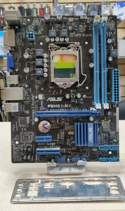 Лот: 20809569. Фото: 1. Мат. плата ASUS P8H61-MX/mATX... Материнские платы