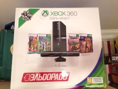 Лот: 6424975. Фото: 1. Xbox 360 250gb Kinect 2 джойстика... Игровые приставки, консоли