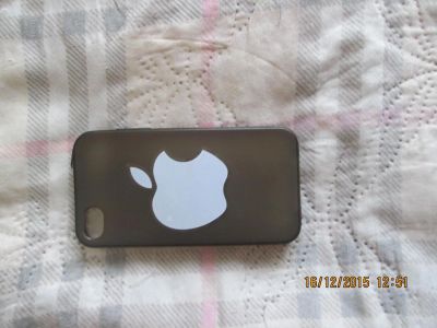 Лот: 6626180. Фото: 1. Чехол iphone 4-4s c яблоком. Чехлы, бамперы