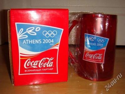 Лот: 1917990. Фото: 1. кружка coca-cola, афины 2004. Кружки, стаканы, бокалы