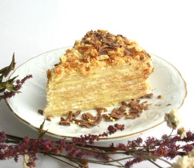 Лот: 8572173. Фото: 1. Вкуснейший торт "Наполеон" с пломбирным... Торты, пирожные