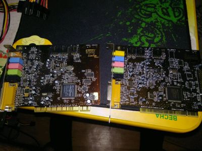 Лот: 10883526. Фото: 1. Creative sound blaster 2шт. Звуковые карты