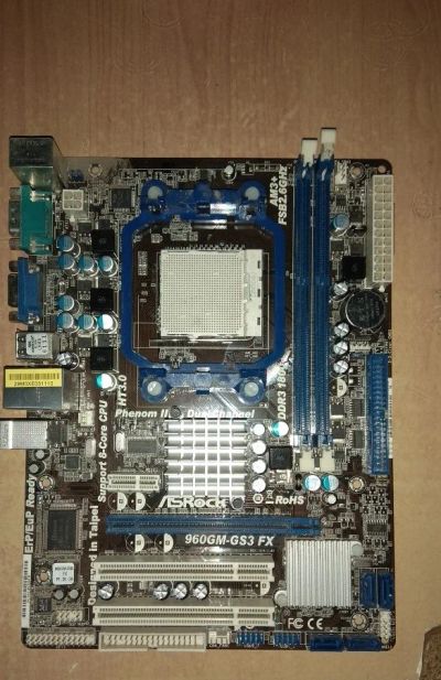 Лот: 11637654. Фото: 1. Материнская плата ASRock 960GM-GS3... Материнские платы