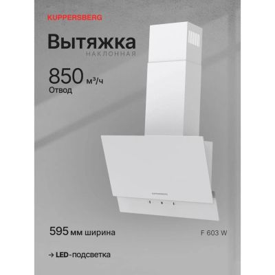 Лот: 25316474. Фото: 1. Вытяжка Kuppersberg F 603 W. Вытяжки