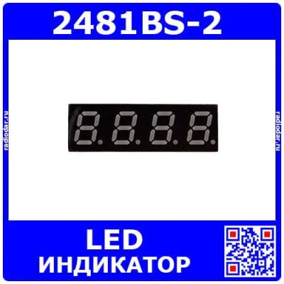 Лот: 25393686. Фото: 1. 2481BS-2 - 4*битный, 7-сегментный... Другое (радиодетали  (электронные компоненты))