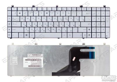 Лот: 15962156. Фото: 1. Клавиатура ASUS N55 (RU) серебро... Клавиатуры для ноутбуков