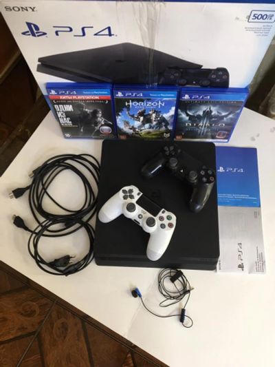 Лот: 16999475. Фото: 1. Приставка PS4 Slim 500 GB. Игровые приставки, консоли