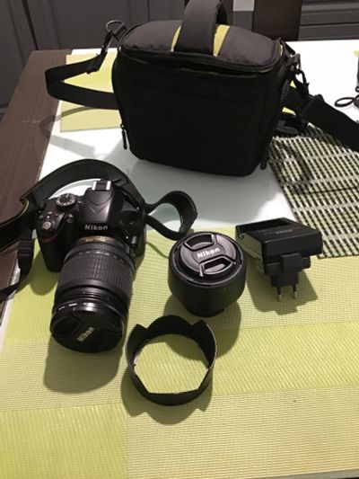 Лот: 15138699. Фото: 1. Nikon D3200 два объектива, сумка... Цифровые зеркальные