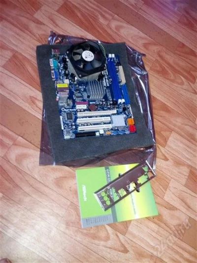 Лот: 2962856. Фото: 1. Asrock G41M-S3 + Core 2 Duo E6550. Материнские платы
