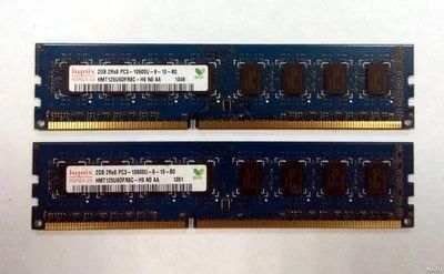 Лот: 13411784. Фото: 1. DDR3 4Gb = 2Планки по 2Gb Hynix... Оперативная память