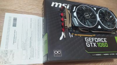 Лот: 19342193. Фото: 1. MSI GeForce GTX 1060 Armor 3Gb. Видеокарты