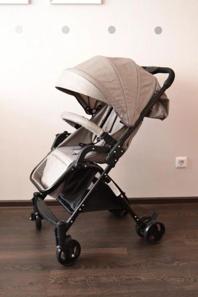 Лот: 9824966. Фото: 1. Прогулочная коляска Angene grey-black... Коляски