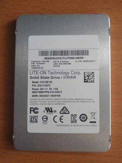 Лот: 15924859. Фото: 1. SSD Lite-on 128Gb. SSD-накопители