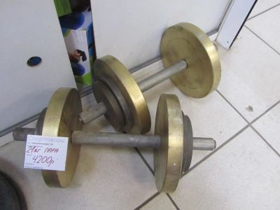 Лот: 10555243. Фото: 1. набор гантелей 21кг каждая. Гантели