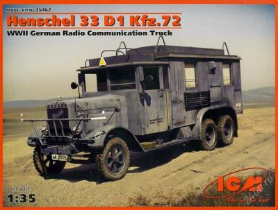 Лот: 1983530. Фото: 1. ICM 35467 1/35 Henschel 33 D1... Военная техника