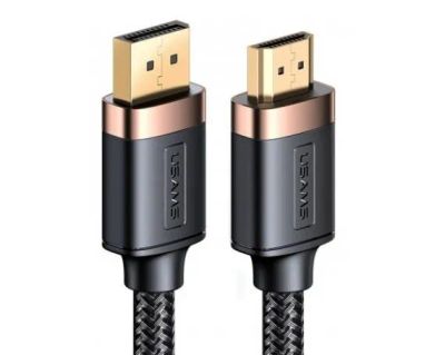 Лот: 21601358. Фото: 1. Кабель Usams US-SJ530 U74 DisplayPort-HDMI... Дата-кабели, переходники