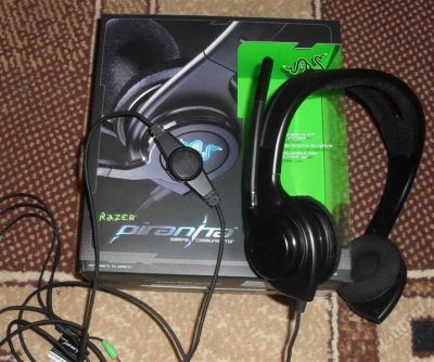 Лот: 1749592. Фото: 1. Наушники Razer Piranha. Наушники, гарнитуры