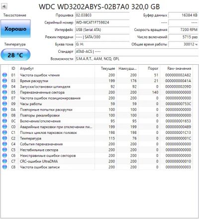 Лот: 11940458. Фото: 1. Жесткий диск WDC WD3202ABYS-02B7A0... Жёсткие диски (HDD)
