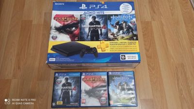 Лот: 16697758. Фото: 1. Sony PlayStation 4 Slim 1Tb (PS4... Игры для консолей