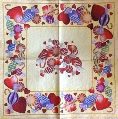 Лот: 4909470. Фото: 1. Салфетка для декупажа. Конфетки... Декупаж