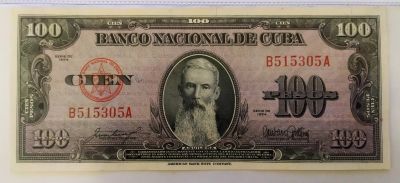 Лот: 21106229. Фото: 1. Куба 100 песо 1954. Америка