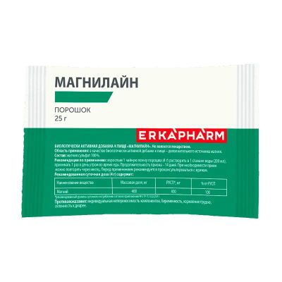 Лот: 25578415. Фото: 1. Эркафарм Магнилайн порошок для... Лекарства