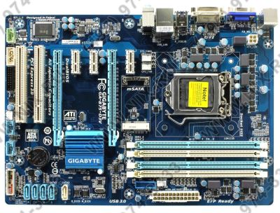 Лот: 10272921. Фото: 1. Материнская плата GIGAByTE GA-B75-D3V... Материнские платы