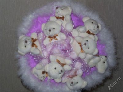 Лот: 1438399. Фото: 1. Букет мишки(3). Сувенирные мелочи