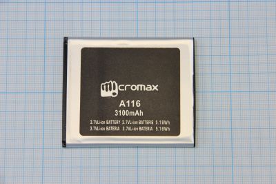 Лот: 12247642. Фото: 1. АКБ (аккумулятор) Micromax A116... Аккумуляторы