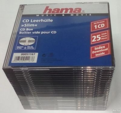 Лот: 17082059. Фото: 1. Коробки для CD дисков slim черные... Другое (носители информации)