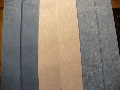 Лот: 622417. Фото: 1. Жалюзи ш.2.3хв.2.44 бело-голубые. Шторы, тюль