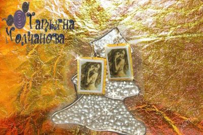 Лот: 232583. Фото: 1. Серьги "Красный сон", полимерная... Серьги, каффы