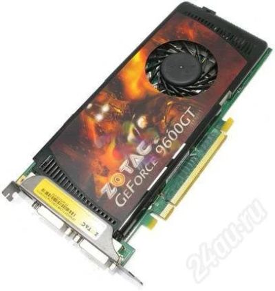 Лот: 335479. Фото: 1. Видеокарта ZOTAC 9600GT + Thermaltake... Видеокарты