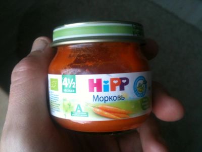 Лот: 3585180. Фото: 1. пюре детское HIPP морковь. Детское питание