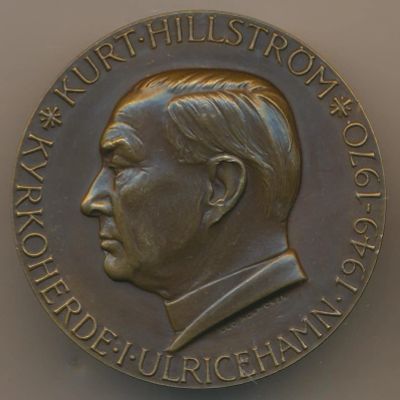 Лот: 16617621. Фото: 1. Швеция 1970 Медаль Курт Хиллстром... Памятные медали